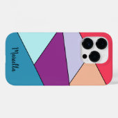 Gepersonaliseerde levendige geometrische Case-Mate iPhone case (Achterkant (horizontaal))