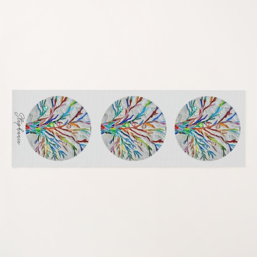 Gepersonaliseerde levensboom yogamat (Voorkant (horizontaal))