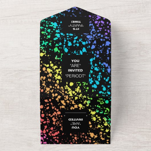 Gepersonaliseerde LGBTQ digitale moderne zwarte br All In One Uitnodiging (Buitenkant)