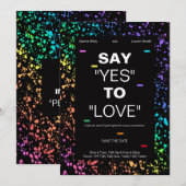 Gepersonaliseerde LGBTQ digitale moderne zwarte br Kaart (Voorkant / Achterkant)