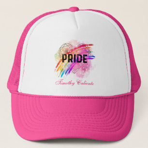 Gepersonaliseerde LGBTQ Pride Rainbow Color Heart  Trucker Pet
