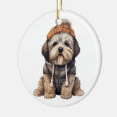 Gepersonaliseerde Lhasa Apso hond Keramisch Ornament (Links)
