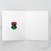 Gepersonaliseerde Libische engel kerst vlag Kaart (Binnen)