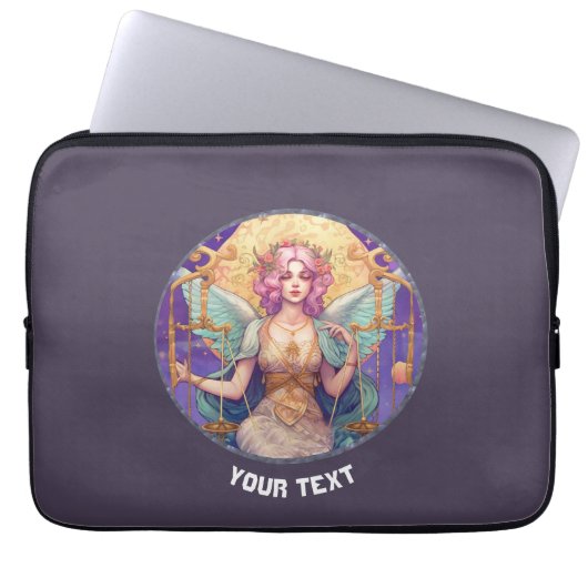 GEPERSONALISEERDE LIBRA ZODIAC TEKEN LAPTOP SLEEVE (Voorkant)