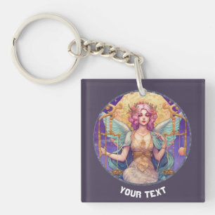 GEPERSONALISEERDE LIBRA ZODIAC TEKEN SLEUTELHANGER