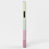 Gepersonaliseerde Licht Roze Lime Groen Gestreepte Case-Mate iPhone Case (Achterkant/rechts)