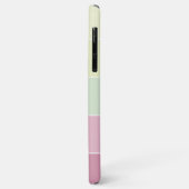 Gepersonaliseerde Licht Roze Lime Groen Gestreepte Case-Mate iPhone Case (Achterkant/links)