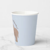 Gepersonaliseerde lichtblauwe, bruine wollige mamm papieren bekers (Links)