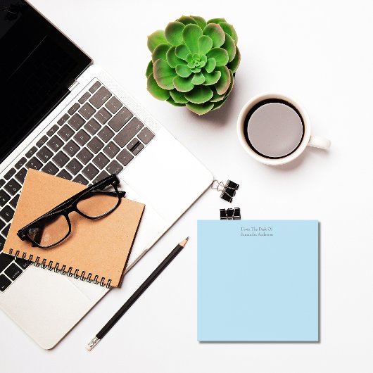 Gepersonaliseerde Lichtblauwe Post it Note pads