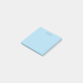 Gepersonaliseerde Lichtblauwe Post it Note pads (Schuin)