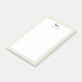 Gepersonaliseerde lichtbruine Dachshund met groene Post-it® Notes (Schuin)