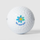 Gepersonaliseerde lichte bloemen golfballen (Voorkant)