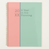 Gepersonaliseerde lichte pastelkrijt, zachte perzi planner (Voorkant)