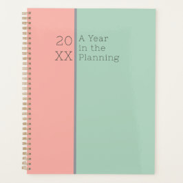 Gepersonaliseerde lichte pastelkrijt, zachte perzi planner