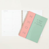Gepersonaliseerde lichte pastelzachte perzik & Oer Planner (Display)