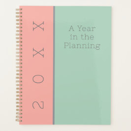 Gepersonaliseerde lichte pastelzachte perzik & Oer Planner