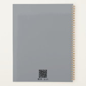 Gepersonaliseerde lichte pastelzachte perzik & Oer Planner (Achterkant)