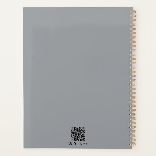 Gepersonaliseerde lichte pastelzachte perzik & Oer Planner (Achterkant)