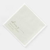 Gepersonaliseerde Lichte Sage Bruiloft Diner Serve Servet (Hoek)