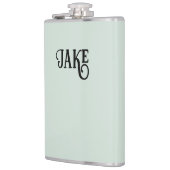 Gepersonaliseerde Lichte Sage Groen Heupfles (Links)