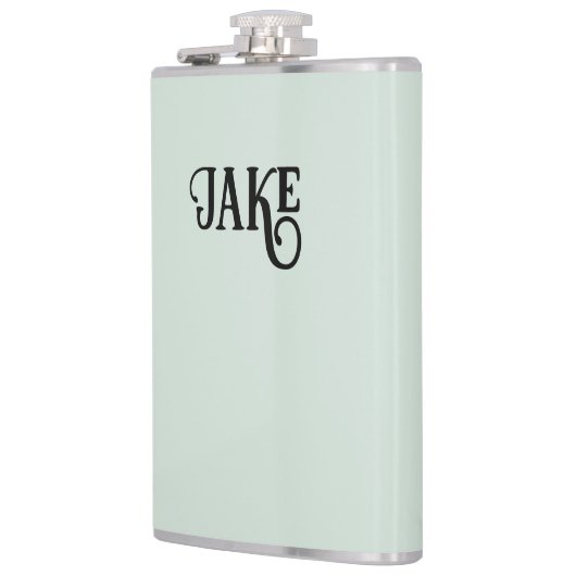 Gepersonaliseerde Lichte Sage Groen Heupfles (Links)