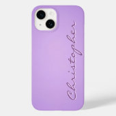 Gepersonaliseerde lichte violette radiale textuur Case-Mate iPhone case (Achterkant)