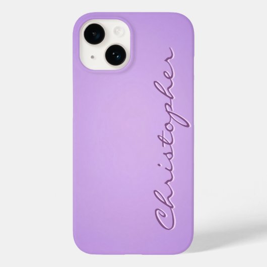 Gepersonaliseerde lichte violette radiale textuur Case-Mate iPhone case (Achterkant)