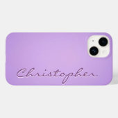 Gepersonaliseerde lichte violette radiale textuur Case-Mate iPhone case (Achterkant (horizontaal))