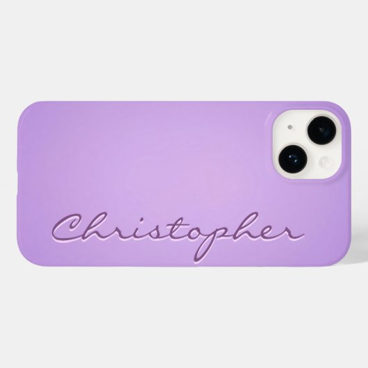 Gepersonaliseerde lichte violette radiale textuur Case-Mate iPhone case (Achterkant (horizontaal))