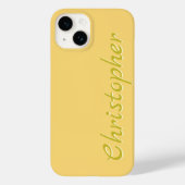 Gepersonaliseerde lichtgele radiale textuur 15 Case-Mate iPhone case (Achterkant)