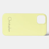 Gepersonaliseerde Lichtgele Radiale Textuur Case-Mate iPhone Case (Achterkant (horizontaal))