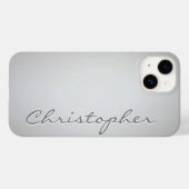 Gepersonaliseerde lichtgrijze radiale textuur 15 Case-Mate iPhone case (Achterkant (horizontaal))