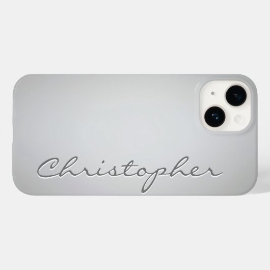 Gepersonaliseerde lichtgrijze radiale textuur 15 Case-Mate iPhone case (Achterkant (horizontaal))