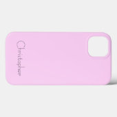 Gepersonaliseerde lichtroze radiale textuur Case-Mate iPhone case (Achterkant (horizontaal))