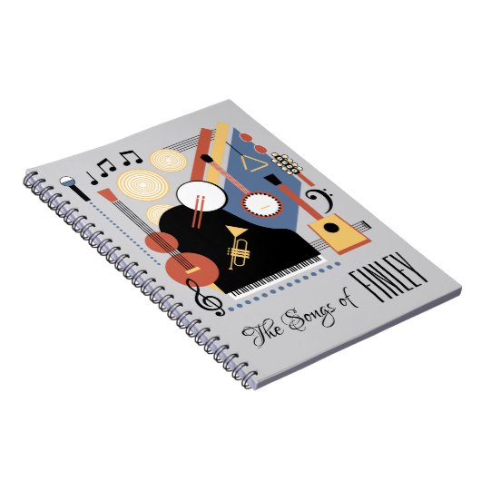 Gepersonaliseerde Liedboek Bauhaus Band Notitieboek (Rechterzijde)