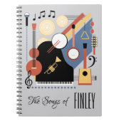 Gepersonaliseerde Liedboek Bauhaus Band Notitieboek (Voorkant)