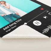Gepersonaliseerde Liedcode Scanbare Muziek Koppel Sherpa Deken (3/4)