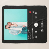 Gepersonaliseerde Liedcode Scanbare Muziek Koppel Sherpa Deken (Voorkant (horizontaal))