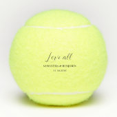 Gepersonaliseerde liefde Alle bruiloft Groomsmen Tennisballen (Voorkant)