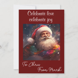 Gepersonaliseerde Liefde Celebration Kerstmis Kaar Feestdagenkaart