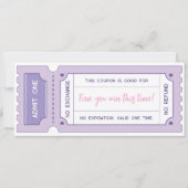 Gepersonaliseerde liefde coupons – Pastel Lila Val Kaart (Voorkant)