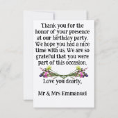 Gepersonaliseerde liefde dankbaarheid Flat Dank u  Bedankkaart (Voorkant)