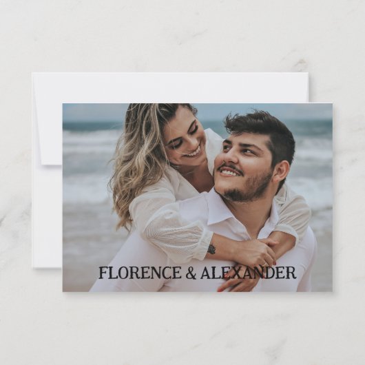 Gepersonaliseerde liefde dankbaarheid Flat Dank u  Bedankkaart (Achterkant)