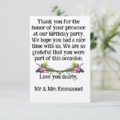 Gepersonaliseerde liefde dankbaarheid Flat Dank u  Bedankkaart (Staand voorkant)