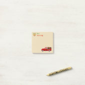 Gepersonaliseerde liefde de hitte kleine rode vrac post-it® notes (Op bureau)