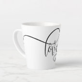 Gepersonaliseerde liefde en oneindig hart latte mok (Linkerhoek)