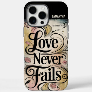 Gepersonaliseerde liefde faalt nooit  Christelijk iPhone 16 Pro Max Hoesje