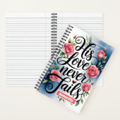Gepersonaliseerde liefde faalt nooit Christelijk d Notitieboek (Binnen)