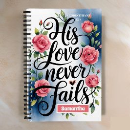 Gepersonaliseerde liefde faalt nooit Christelijk d Notitieboek