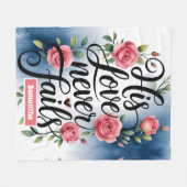Gepersonaliseerde liefde faalt nooit Christelijk Fleece Deken (Voorkant (Horizontaal))